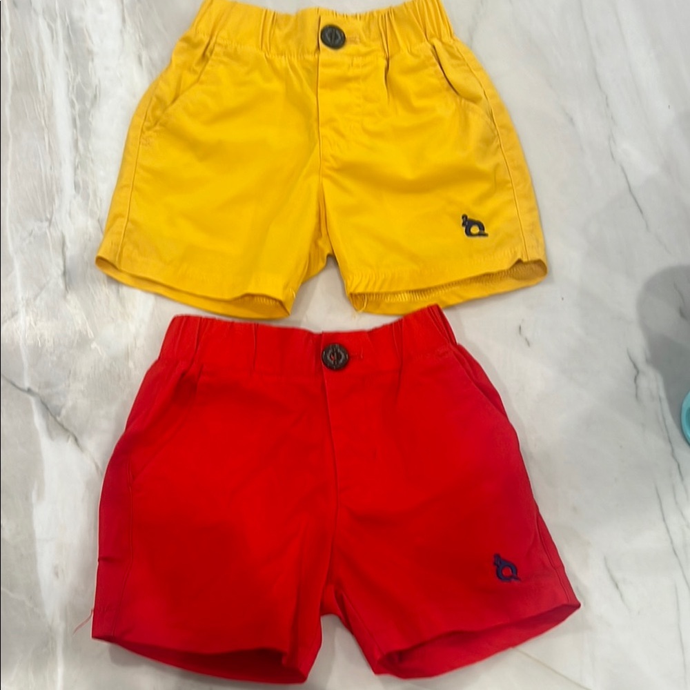 Kids Yellow and Red Shorts